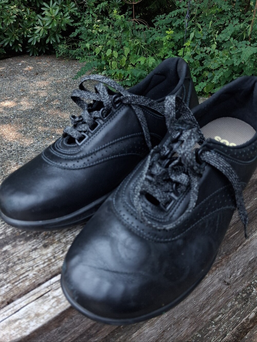 SAS Black Casual Lace-Up Comfort Shoes women's 9ww